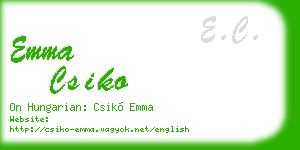 emma csiko business card